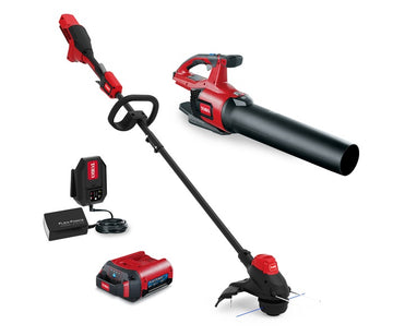 60V MAX* Electric Battery String Trimmer / Leaf Blower Combo Kit (51881)